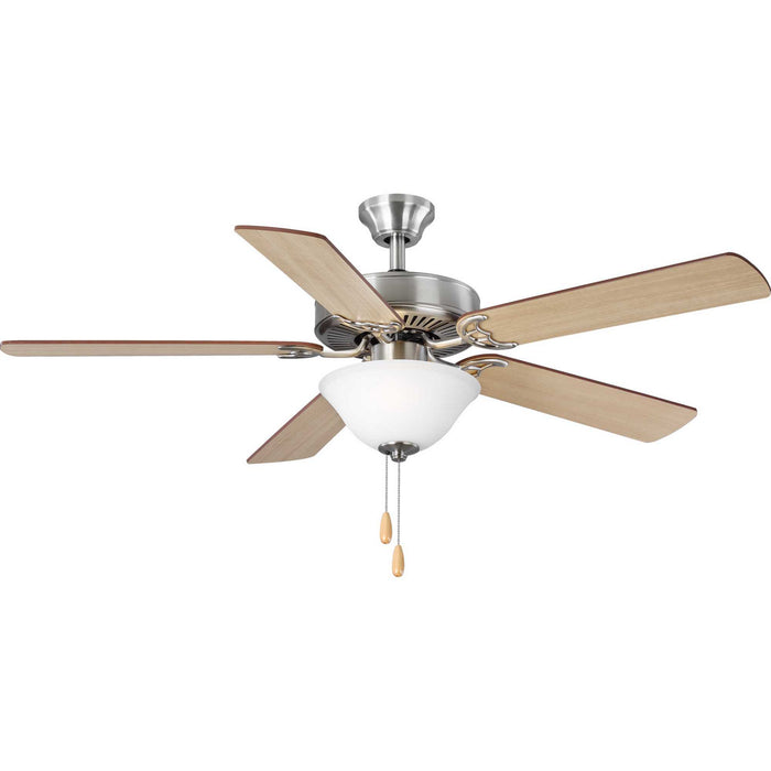 Progress Lighting - P2599-09 - 52``Ceiling Fan - Builder Fan - Brushed Nickel