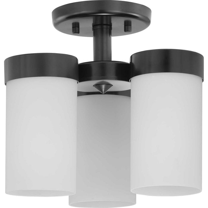 Three Light Flush Mount from the Elevate collection in Black finish