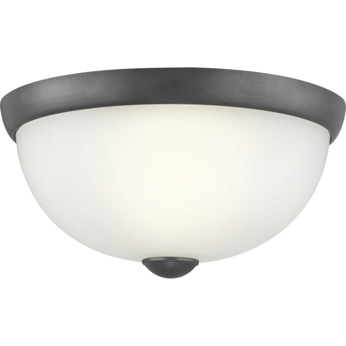 One Light Flush Mount from the Glass Domes collection in Graphite finish