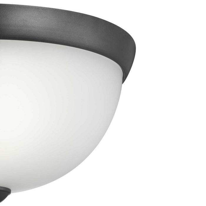 One Light Flush Mount from the Glass Domes collection in Graphite finish