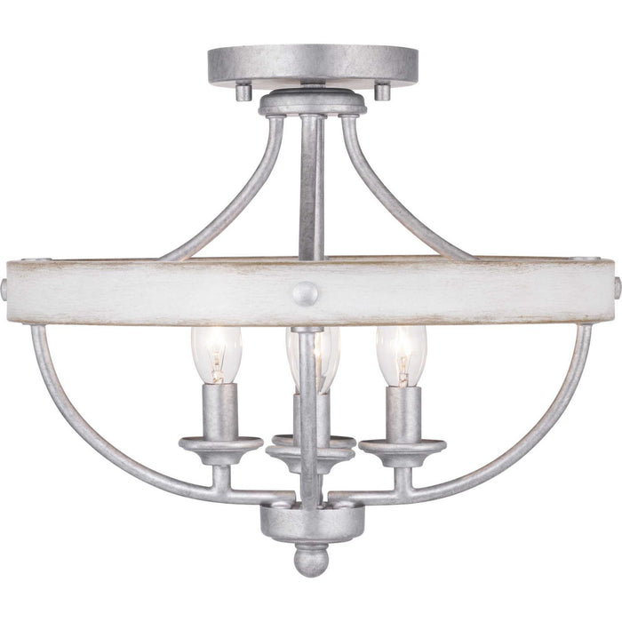 Four Light Semi-Flush Convertible from the Gulliver collection in Galvanized Finish finish
