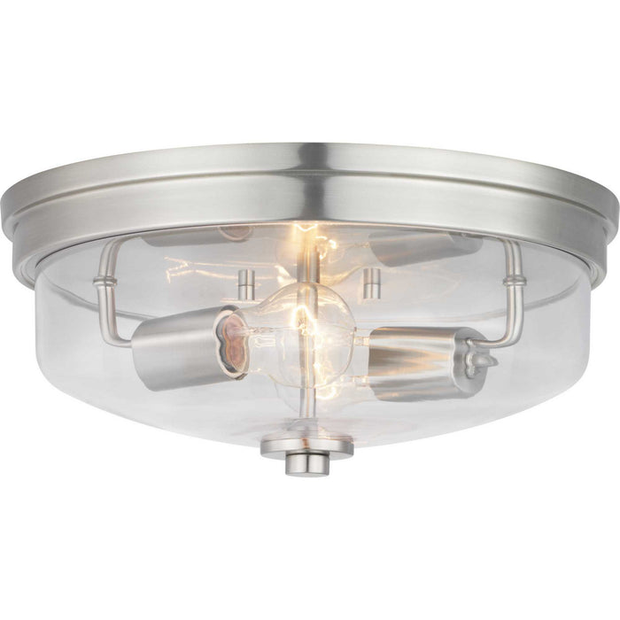 Two Light Flush Mount from the Blakely collection in Brushed Nickel finish