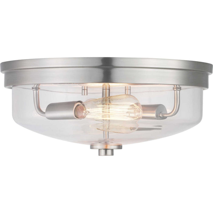 Two Light Flush Mount from the Blakely collection in Brushed Nickel finish