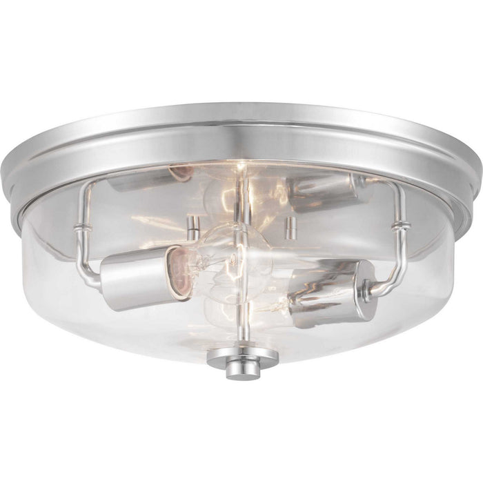Two Light Flush Mount from the Blakely collection in Polished Nickel finish
