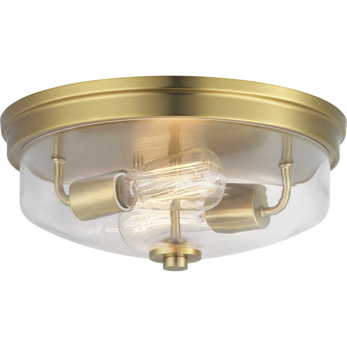 Two Light Flush Mount from the Blakely collection in Brushed Bronze finish