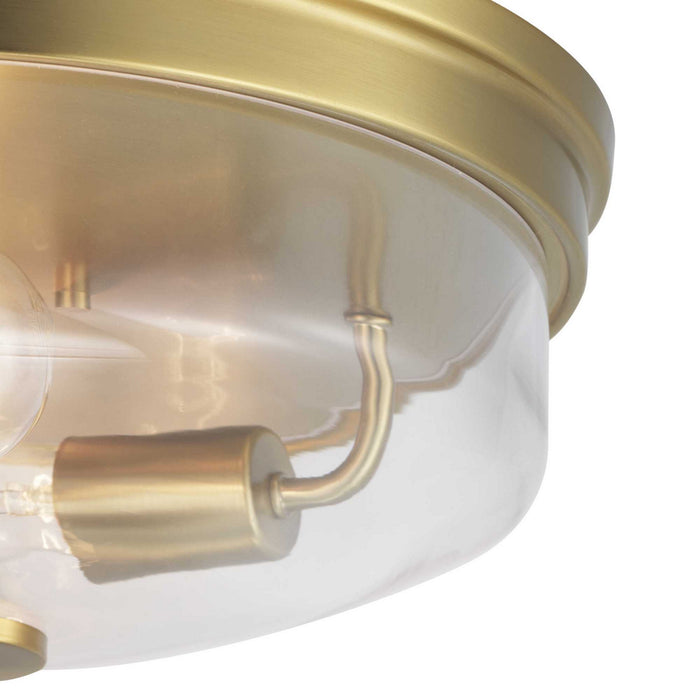 Two Light Flush Mount from the Blakely collection in Brushed Bronze finish