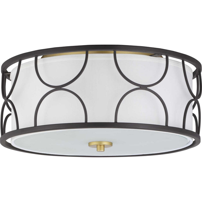 Three Light Flush Mount from the Landree collection in Black finish