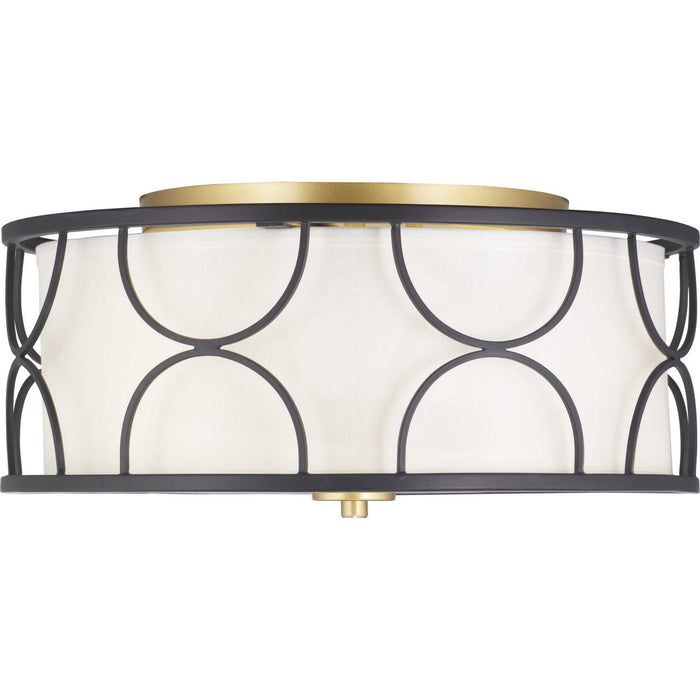 Three Light Flush Mount from the Landree collection in Black finish
