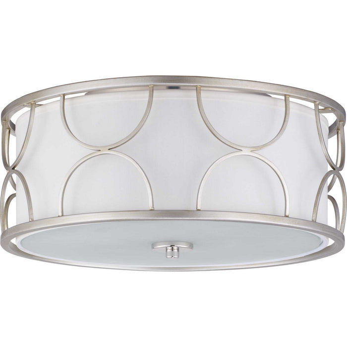 Three Light Flush Mount from the Landree collection in Silver Ridge finish