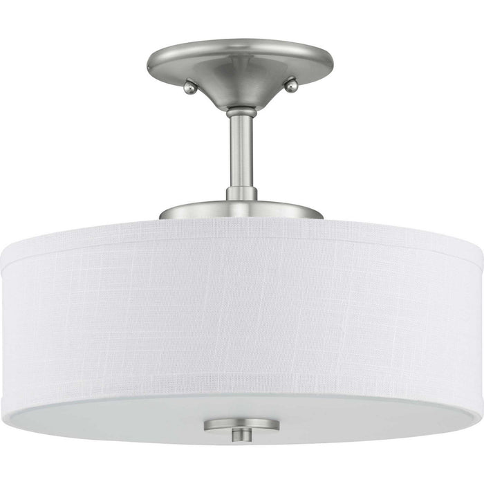 LED Semi-Flush from the Inspire collection in Brushed Nickel finish