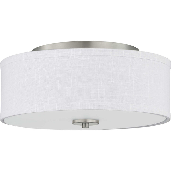 LED Semi-Flush from the Inspire collection in Brushed Nickel finish