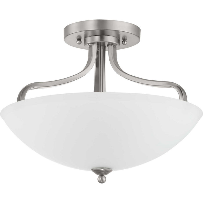 Three Light Semi-Flush Convertible from the Laird collection in Brushed Nickel finish