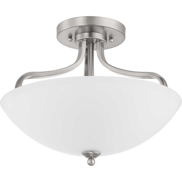 Three Light Semi-Flush Convertible from the Laird collection in Brushed Nickel finish