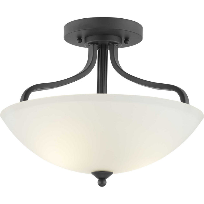 Three Light Semi-Flush Convertible from the Laird collection in Antique Bronze finish