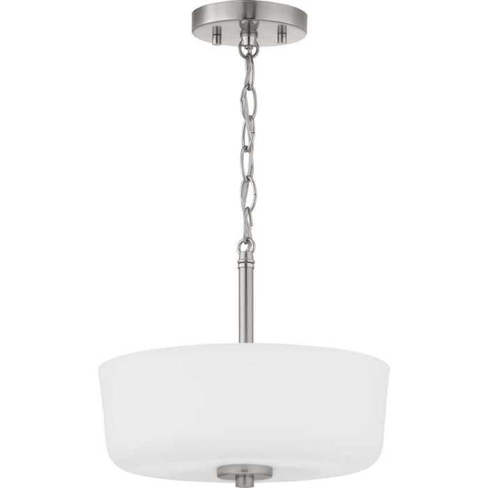 Two Light Semi-Flush Convertible from the Tobin collection in Brushed Nickel finish