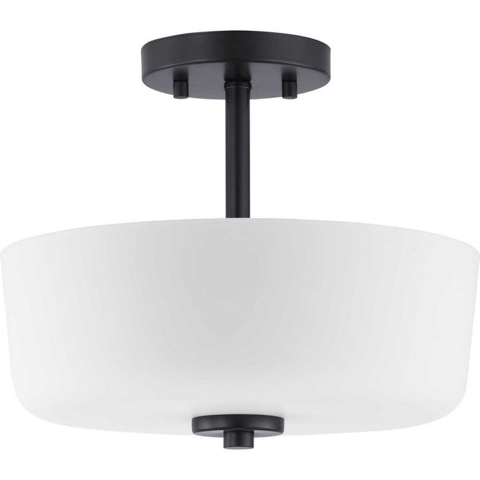 Two Light Semi-Flush Convertible from the Tobin collection in Black finish