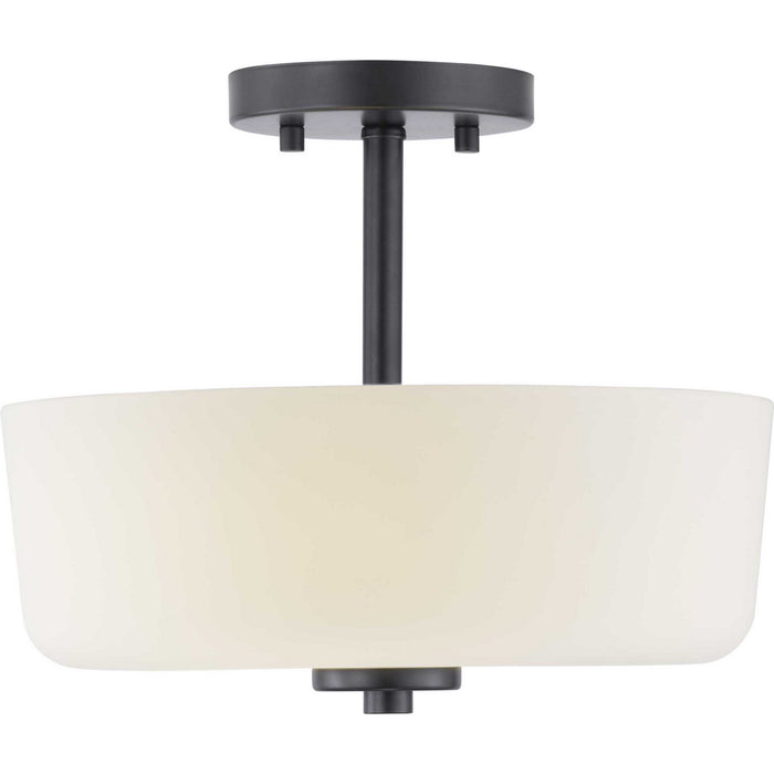 Two Light Semi-Flush Convertible from the Tobin collection in Black finish