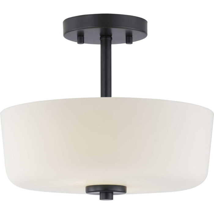 Two Light Semi-Flush Convertible from the Tobin collection in Black finish