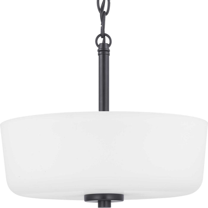 Progress Lighting - P350137-031 - Two Light Semi-Flush Convertible - Tobin - Black