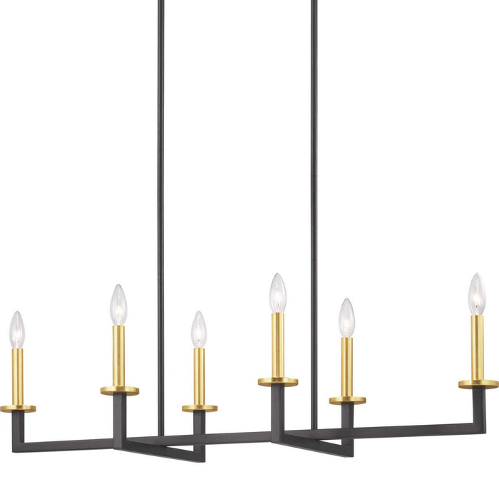 Six Light Island Pendant from the Blakely collection in Graphite finish