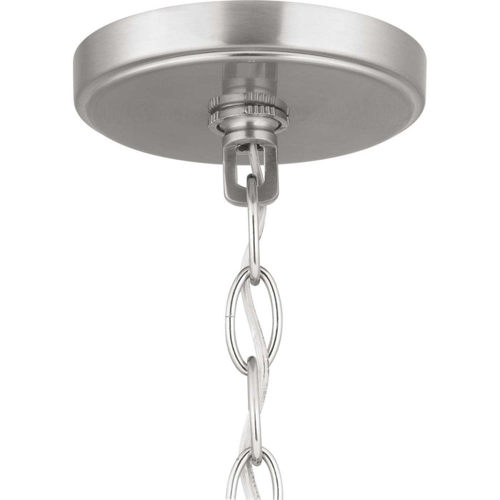 Three Light Chandelier from the Nealy collection in Brushed Nickel finish