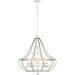 Progress Lighting - P400152-151 - Five Light Chandelier - Fleurette - Cottage White