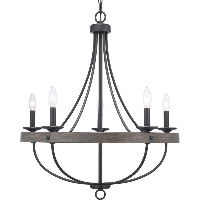 Five Light Chandelier from the Gulliver collection in Graphite finish