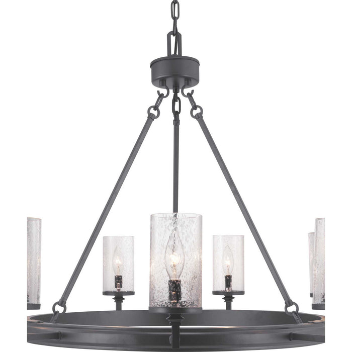 Nine Light Chandelier from the Gresham collection in Graphite finish