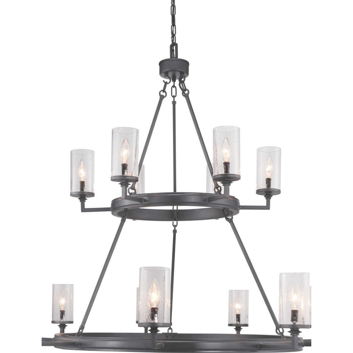 15 Light Chandelier from the Gresham collection in Graphite finish