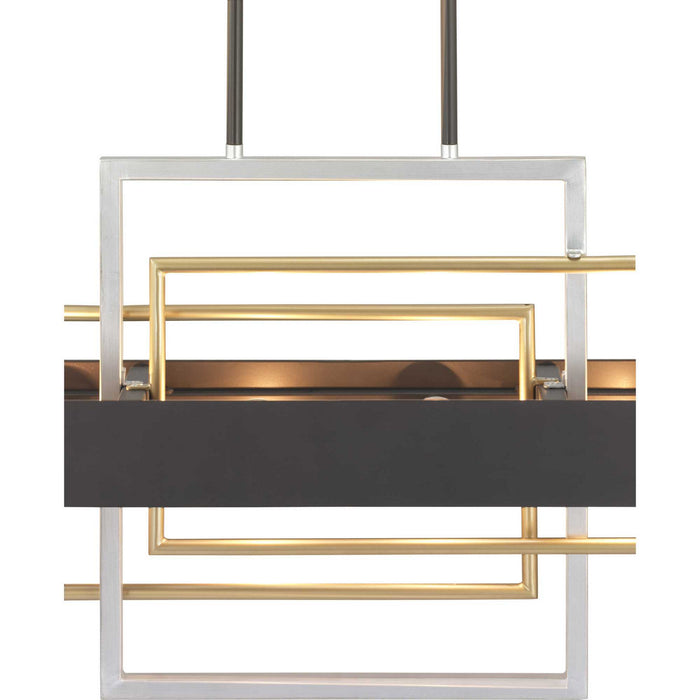 Six Light Island Pendant from the Adagio collection in Black finish