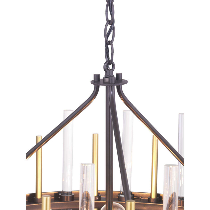 Six Light Chandelier from the Orrizo collection in Black finish