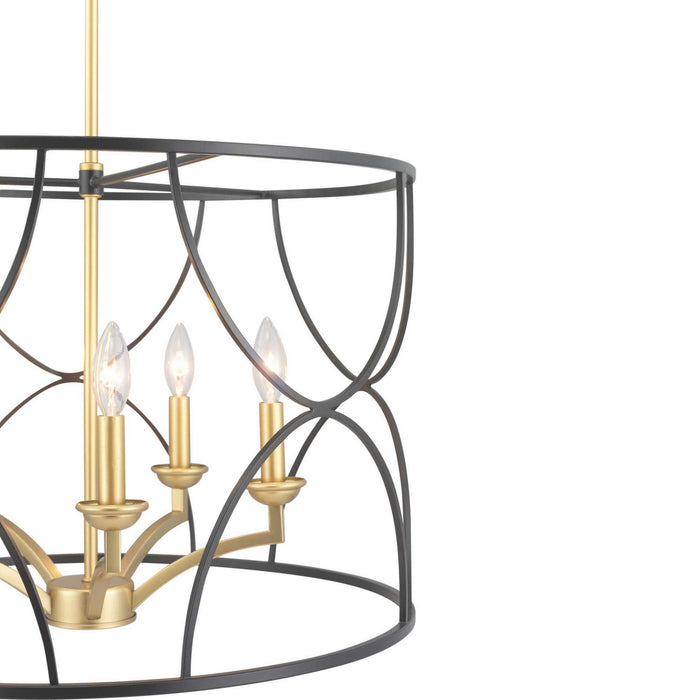 Five Light Chandelier from the Landree collection in Black finish