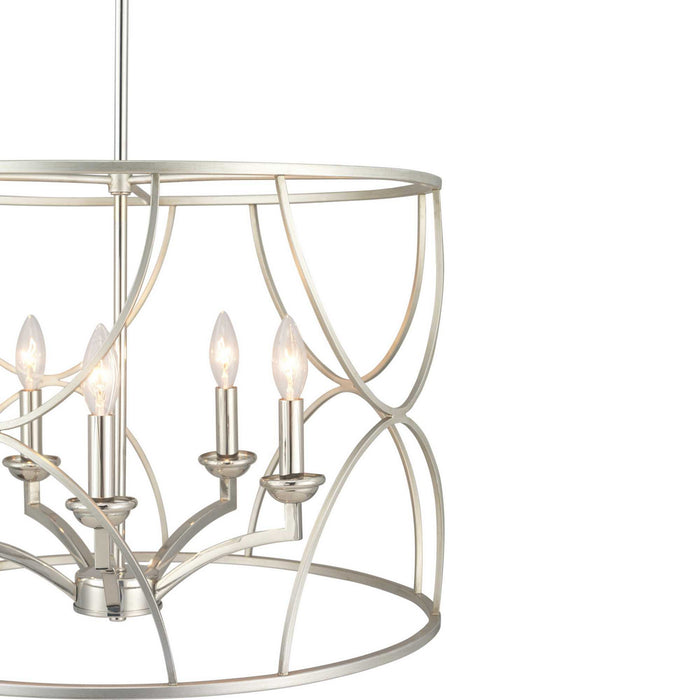 Five Light Chandelier from the Landree collection in Silver Ridge finish