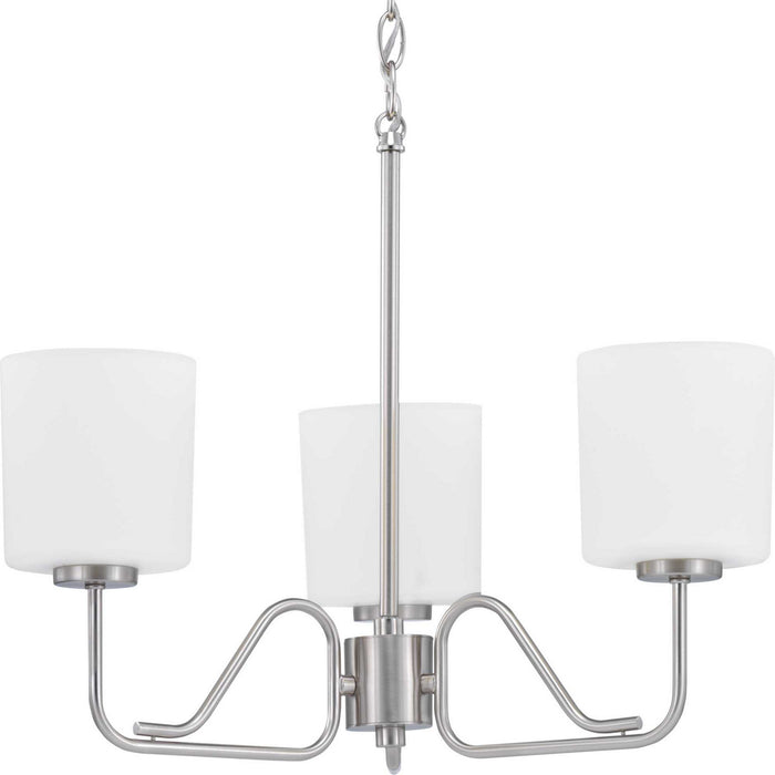 Three Light Chandelier from the Tobin collection in Brushed Nickel finish