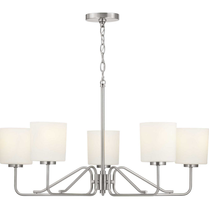 Five Light Chandelier from the Tobin collection in Brushed Nickel finish