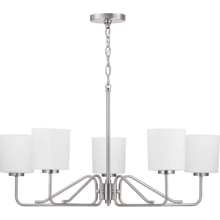 Progress Lighting - P400182-009 - Five Light Chandelier - Tobin - Brushed Nickel
