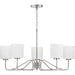 Progress Lighting - P400182-009 - Five Light Chandelier - Tobin - Brushed Nickel