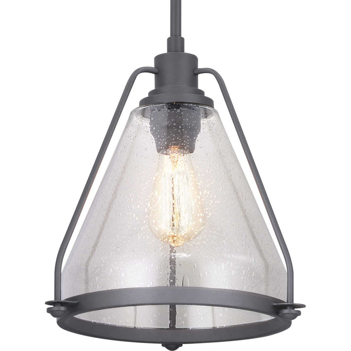 One Light Pendant from the Range collection in Graphite finish