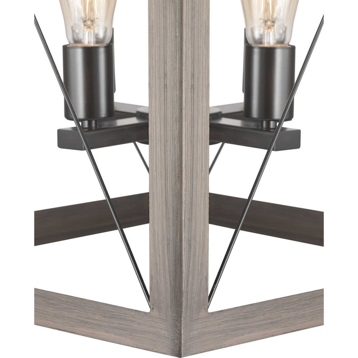 Four Light Foyer Pendant from the Briarwood collection in Antique Bronze finish