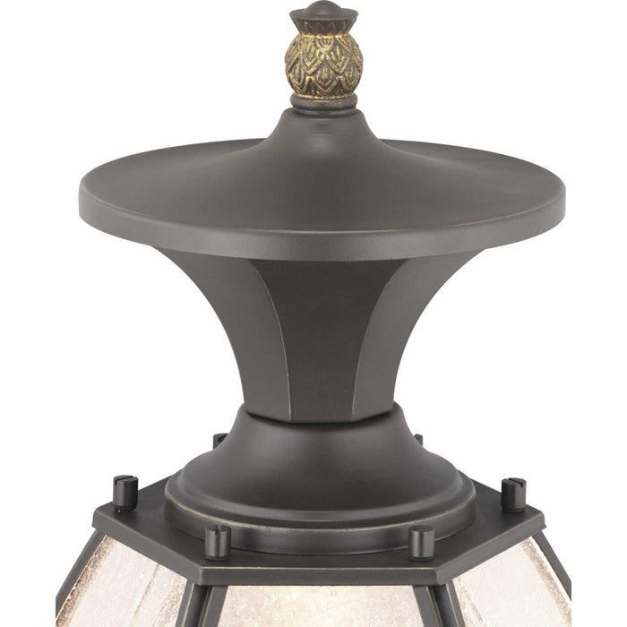 One Light Post Lantern from the River Place collection in Antique Bronze finish