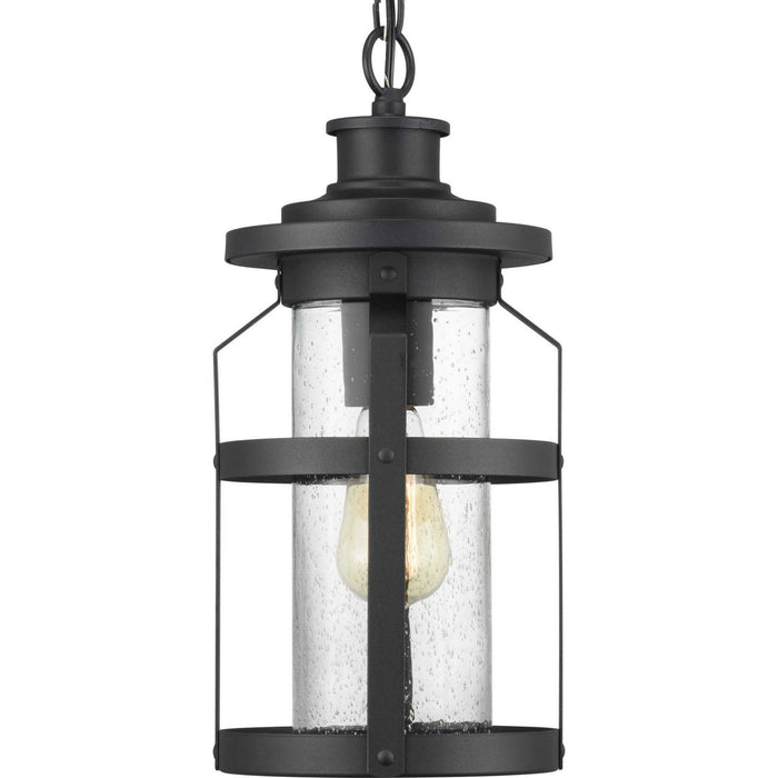 One Light Hanging Lantern from the Haslett collection in Black finish