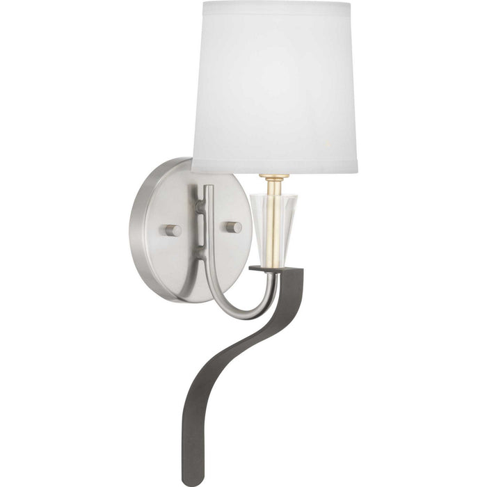 One Light Wall Bracket from the Nealy collection in Brushed Nickel finish
