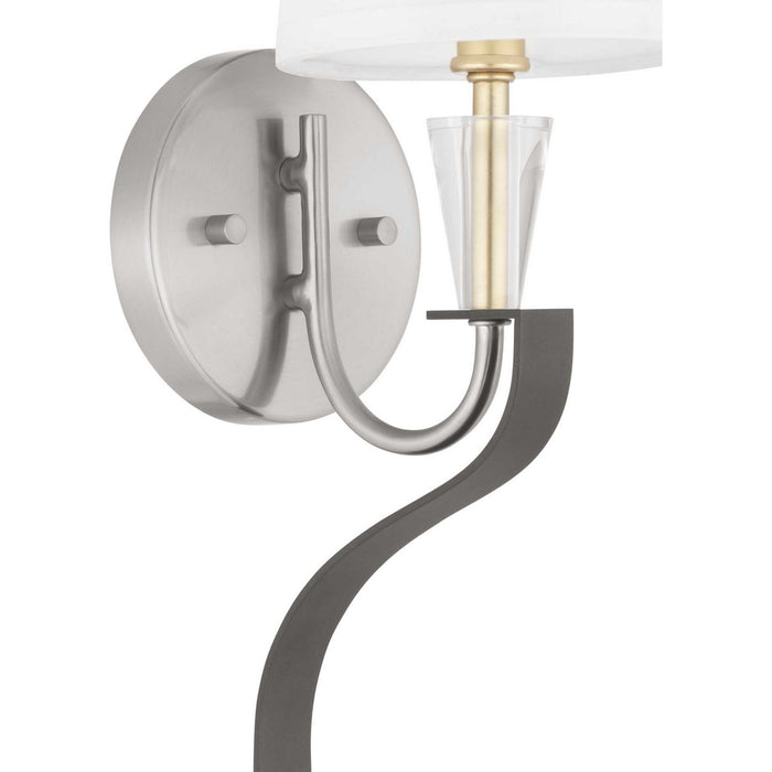 One Light Wall Bracket from the Nealy collection in Brushed Nickel finish