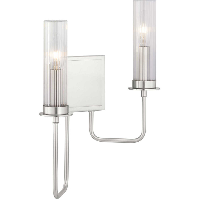 Two Light Wall Bracket from the Rainey collection in Brushed Nickel finish