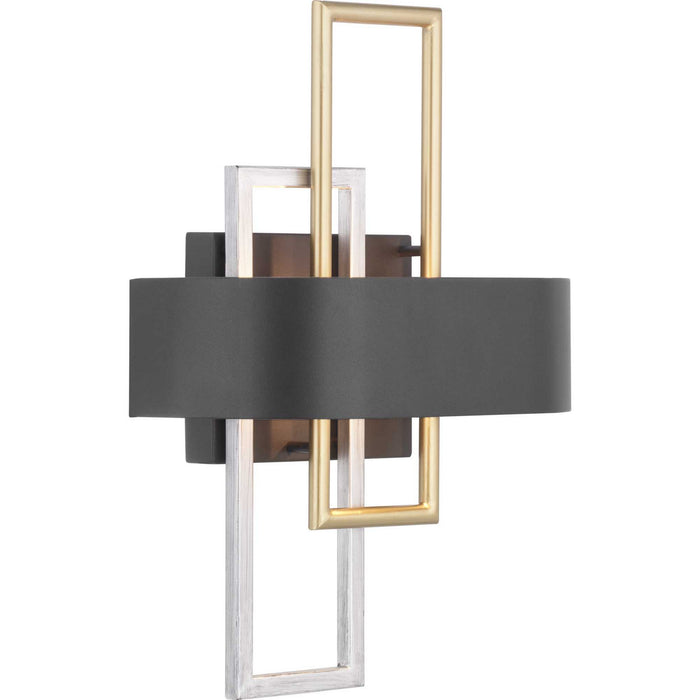 Two Light Wall Sconce from the Adagio collection in Black finish