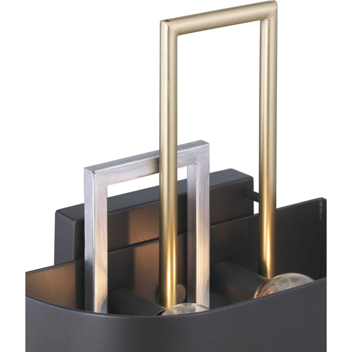 Two Light Wall Sconce from the Adagio collection in Black finish
