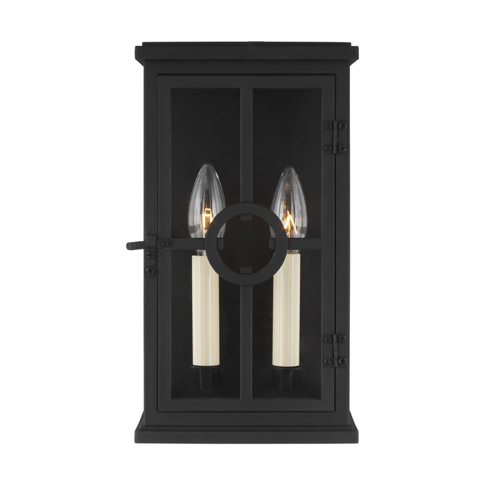 Two Light Outdoor Wall Lantern from the BELLEVILLE collection in Textured Black finish