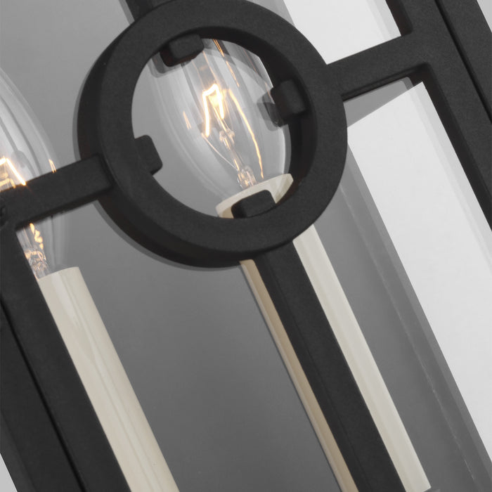 Two Light Outdoor Wall Lantern from the BELLEVILLE collection in Textured Black finish