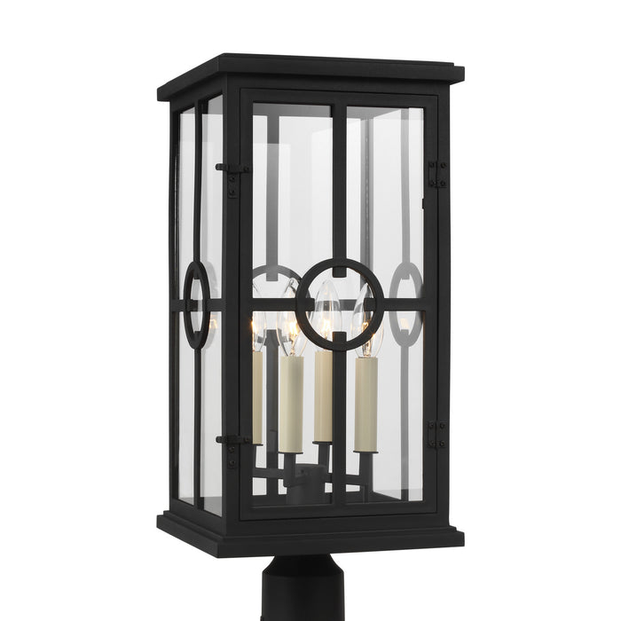 Four Light Outdoor Post Lantern from the BELLEVILLE collection in Textured Black finish