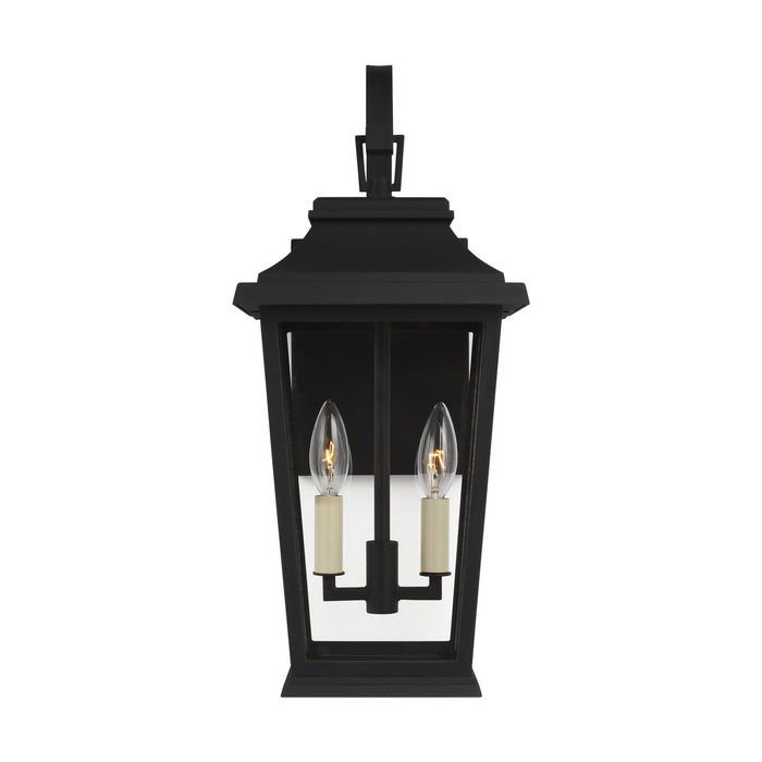 Two Light Lantern from the Warren collection in Textured Black finish